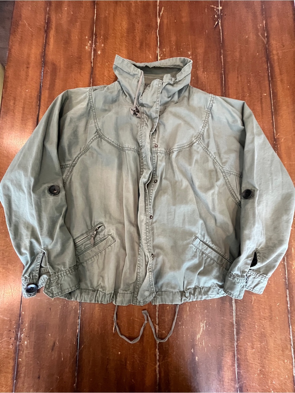 Vintage Y2K Sonoma Utility Jacket Washed Olive Green Western Yoke XL
